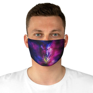 Wolf galaxy and zodiac Fabric Face Mask