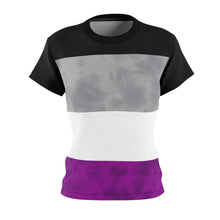 Load image into Gallery viewer, Asexual Pride Flag Tie Dye Women&#39;s T-Shirt
