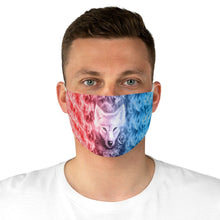 Load image into Gallery viewer, Wolf And Flower Fabric Face Mask
