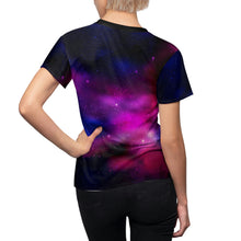 Load image into Gallery viewer, Wolf galaxy and zodiac Women&#39;s T-Shirt
