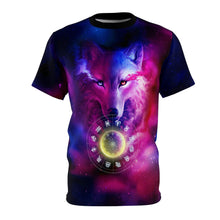 Load image into Gallery viewer, Wolf galaxy and zodiac T-Shirt
