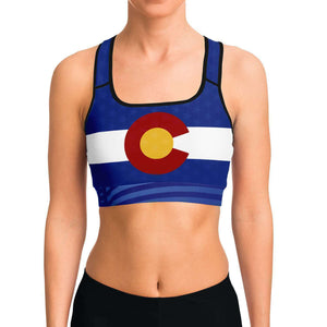 Colorado Flag Sports Bra