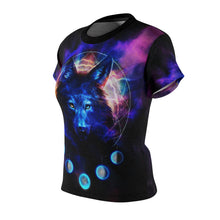 Load image into Gallery viewer, Wolf Moon Galaxy Women&#39;s T-Shirt
