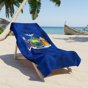 New York Flag Tie Dye Beach Towel