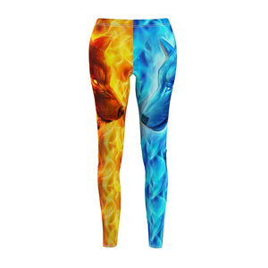 Wolf Fire and Ice Women's Leggings